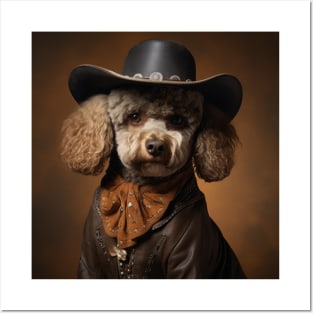 Cowboy Dog - Poodle Posters and Art